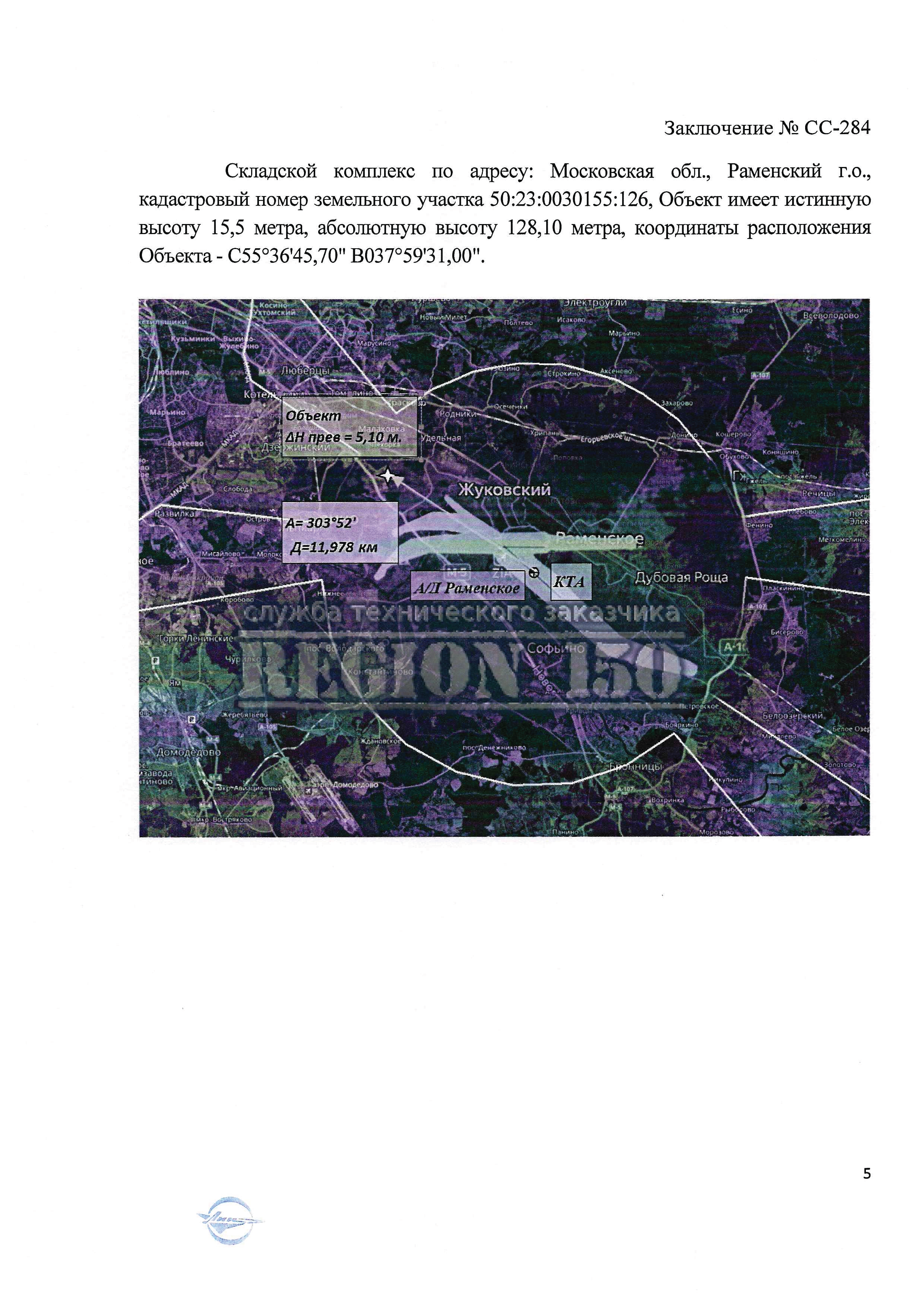Расположение контрольной точки аэродрома.